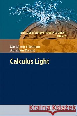 Calculus Light Menahem Friedman Abraham Kandel 9783642178474