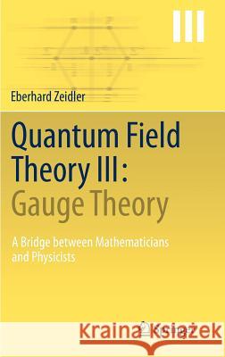 Quantum Field Theory III: Gauge Theory: A Bridge Between Mathematicians and Physicists Zeidler, Eberhard 9783642224201