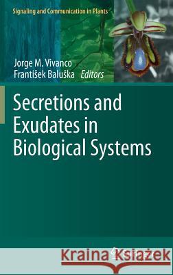 Secretions and Exudates in Biological Systems Jorge M. Vivanco Franti Ek Bal 9783642230462 Springer