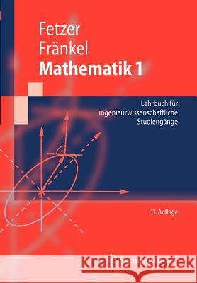 Mathematik 1: Lehrbuch Für Ingenieurwissenschaftliche Studiengänge Fetzer, Albert 9783642241123 Springer, Berlin