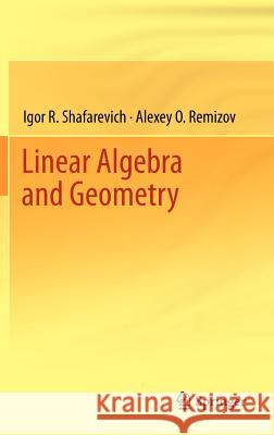 Linear Algebra and Geometry I R Shafarevich 9783642309939