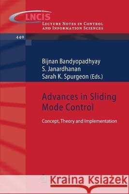 Advances in Sliding Mode Control: Concept, Theory and Implementation Bandyopadhyay, B. 9783642369858