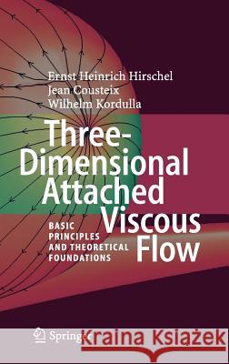 Three-Dimensional Attached Viscous Flow: Basic Principles and Theoretical Foundations Hirschel, Ernst Heinrich 9783642413773 Springer