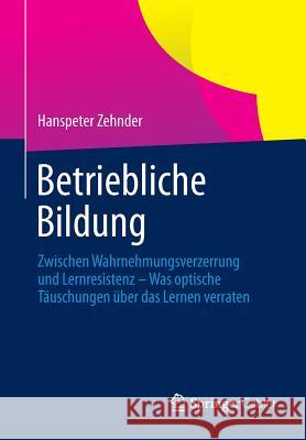 Betriebliche Bildung: Zwischen Wahrnehmungsverzerrung Und Lernresistenz - Was Optische Täuschungen Über Das Lernen Verraten Zehnder, Hanspeter 9783642417825