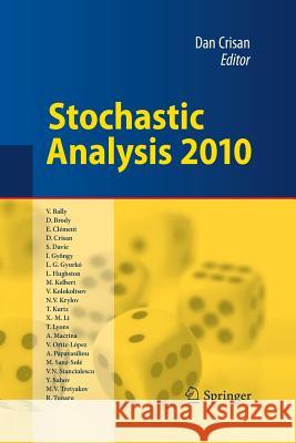 Stochastic Analysis 2010 Dan Crisan 9783642422843