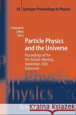 Particle Physics and the Universe: Proceedings of the 9th Adriatic Meeting, Sept. 2003, Dubrovnik Trampetic, Josip 9783642424113 Springer