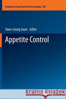 Appetite Control Hans-Georg Joost 9783642433825