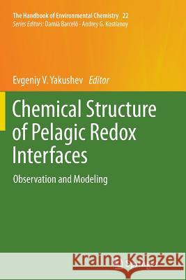 Chemical Structure of Pelagic Redox Interfaces: Observation and Modeling Yakushev, Evgeniy V. 9783642440007 Springer