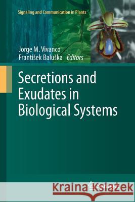 Secretions and Exudates in Biological Systems Jorge M. Vivanco Franti Ek Bal 9783642446948
