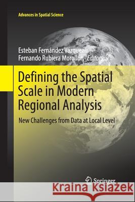 Defining the Spatial Scale in Modern Regional Analysis: New Challenges from Data at Local Level Fernández Vázquez, Esteban 9783642447488