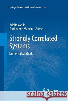 Strongly Correlated Systems: Numerical Methods Avella, Adolfo 9783642447655 Springer