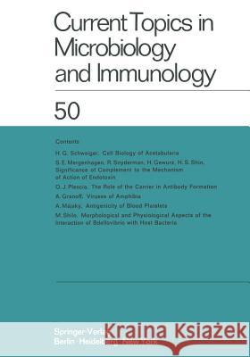 Current Topics in Microbiology and Immunology: Ergebnisse Der Mikrobiologie Und Immunitätsforschung Arber, W. 9783642461712