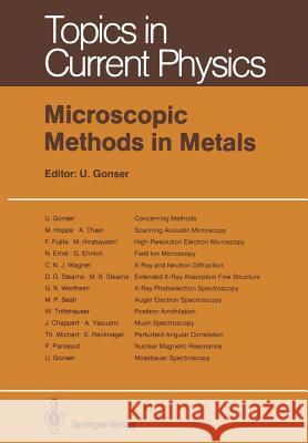 Microscopic Methods in Metals Ulrich Gonser 9783642465734 Springer