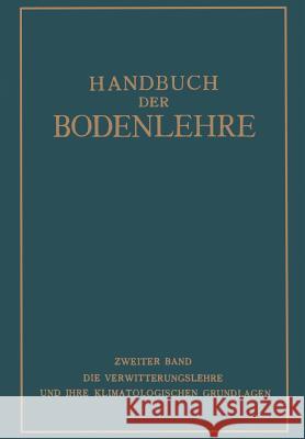 Handbuch Der Bodenlehre E. Blanck R. O R. O. Herzog 9783642471247 Springer