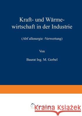 Kraft- Und Wärmewirtschaft in Der Industrie: Abfallenergie -Verwertung Gerbel, M. 9783642471711 Springer