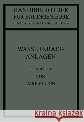 Wasserkraftanlagen: Erste Hälfte Planung, Triebwasserleitungen Und Kraftwerke Ludin, Adolf 9783642472329