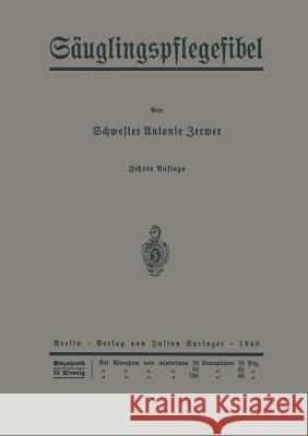 Säuglingspflegefibel Zerwer, Paul 9783642473272 Springer