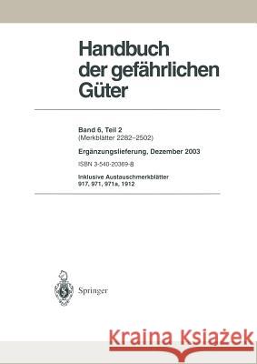 Handbuch Der Gefährlichen Güter Hommel, Günter 9783642477256