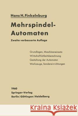 Mehrspindel-Automaten Hans H. Finkelnburg 9783642480577 Springer