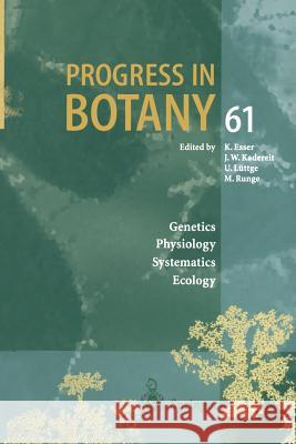 Progress in Botany: Genetics Physiology Systematics Ecology Esser, K. 9783642523717 Springer