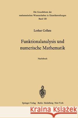 Funktionalanalysis Und Numerische Mathematik Lothar Collatz 9783642533327 Springer