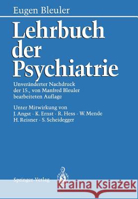 Lehrbuch Der Psychiatrie Bleuler, Manfred 9783642617768