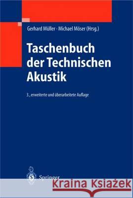 Taschenbuch Der Technischen Akustik Müller, Gerhard 9783642623431 Springer