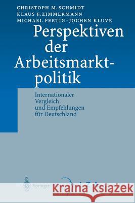 Perspektiven Der Arbeitsmarktpolitik: Internationaler Vergleich Und Empfehlungen Für Deutschland Schmidt, C. M. 9783642626630 Springer