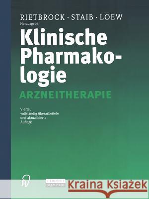 Klinische Pharmakologie: Arzneitherapie Rietbrock, N. 9783642633201 Steinkopff-Verlag Darmstadt