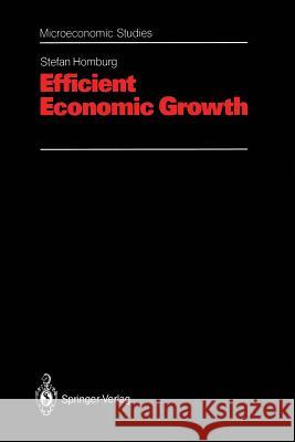 Efficient Economic Growth Stefan Homburg 9783642634789 Springer