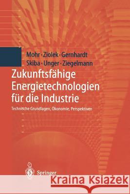 Zukunftsfähige Energietechnologien Für Die Industrie: Technische Grundlagen, Ökonomie, Perspektiven Thalheim, Y. 9783642637674