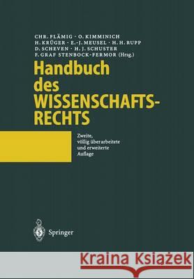 Handbuch Des Wissenschaftsrechts Flämig, Christian 9783642647260 Springer