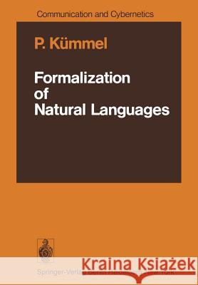 Formalization of Natural Languages P. K 9783642666674 Springer