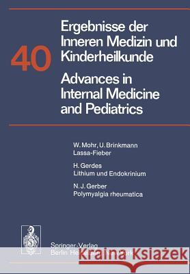 Ergebnisse Der Inneren Medizin Und Kinderheilkunde / Advances in Internal Medicine and Pediatrics Frick, P. 9783642668319 Springer