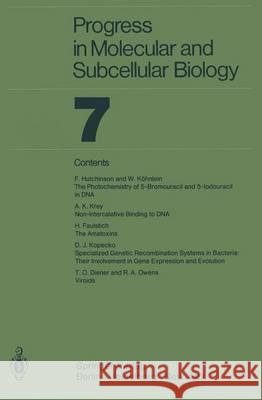Progress in Molecular and Subcellular Biology Diener, T. O. 9783642677038 Springer