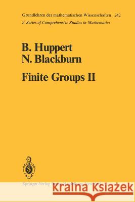 Finite Groups II B. Huppert N. Blackburn 9783642679964 Springer