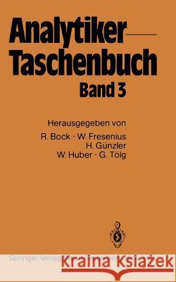 Analytiker-Taschenbuch  9783642687228 Springer