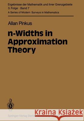 N-Widths in Approximation Theory Pinkus, A. 9783642698965