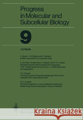 Progress in Molecular and Subcellular Biology M. Bachmann C. Brunel P. Jeanteur 9783642702051 Springer