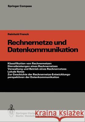 Rechnernetze und Datenkommunikation Reinhold Franck 9783642702679 Springer-Verlag Berlin and Heidelberg GmbH & 