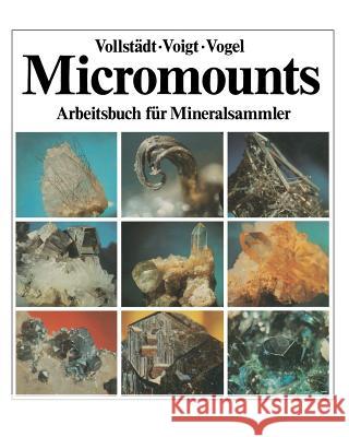 Micromounts Heiner Vollstadt Gunter Voigt Andreas Vogel 9783642732799 Springer
