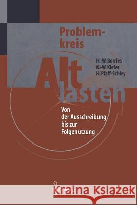 Problemkreis Altlasten: Von Der Ausschreibung Bis Zur Folgenutzung Borries, Hans-Walter 9783642796876