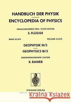 Geophysik III / Geophysics III: Teil V / Part V Al'pert, Ja L. 9783642809903