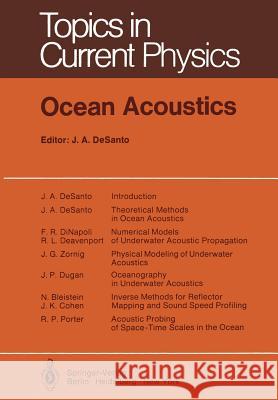 Ocean Acoustics J. a. Desanto 9783642812965 Springer