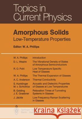 Amorphous Solids: Low-Temperature Properties Phillips, William A. 9783642815362 Springer