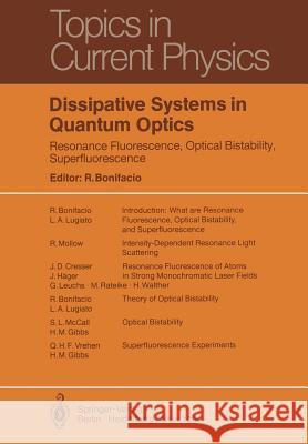 Dissipative Systems in Quantum Optics: Resonance Fluorescence, Optical Bistability, Superfluorescence Bonifacio, R. 9783642817199 Springer