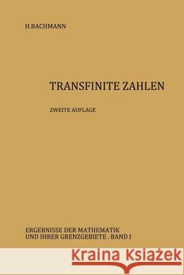 Transfinite Zahlen Heinz Bachmann 9783642885150 Springer