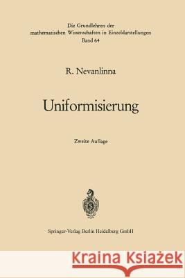 Uniformisierung Rolf Nevanlinna 9783642885624 Springer-Verlag Berlin and Heidelberg GmbH & 