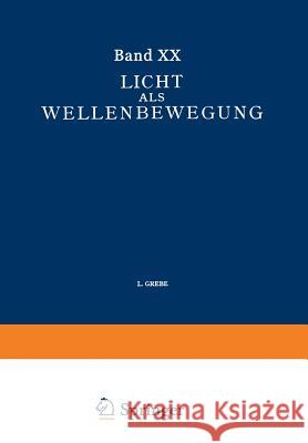 Licht ALS Wellenbewegung Grebe, L. 9783642889257 Springer