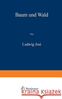 Baum Und Wald Ludwig Jost H. Loewen 9783642890741 Springer